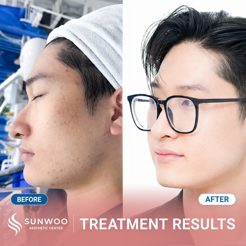 Acne before and after