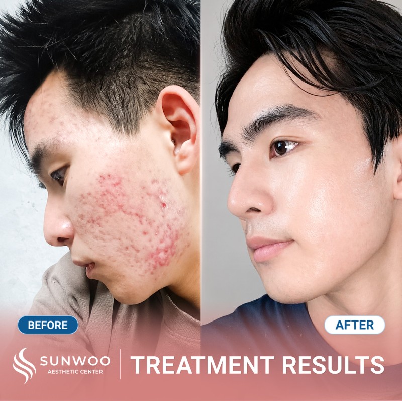 Acne before and after