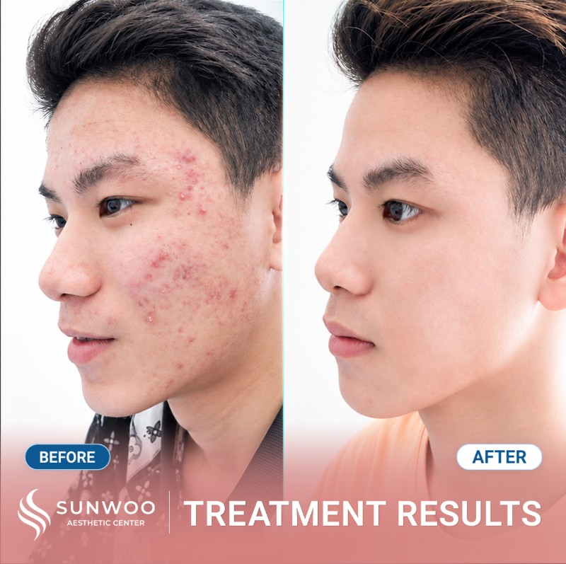 Acne before and after