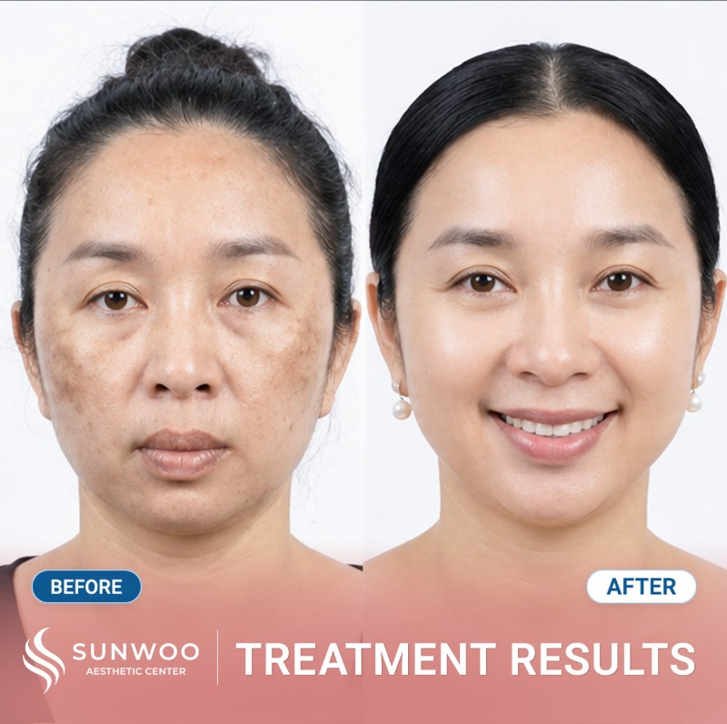 Melasma before and after