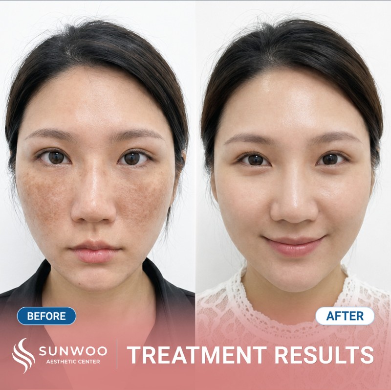 Melasma before and after