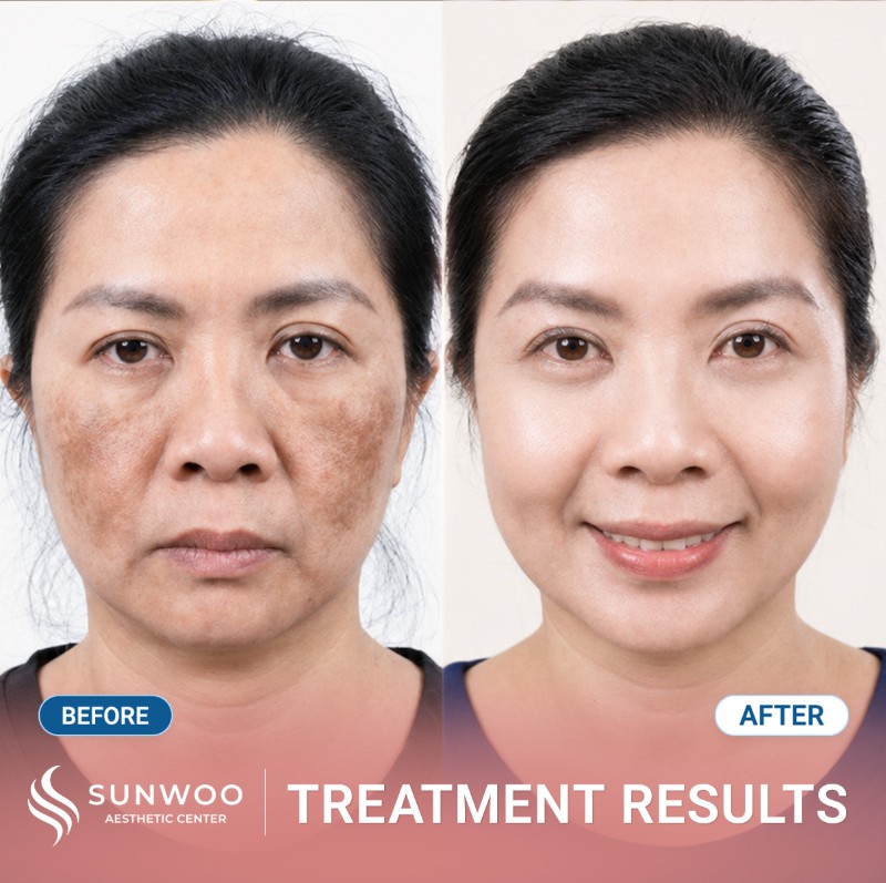 Melasma before and after