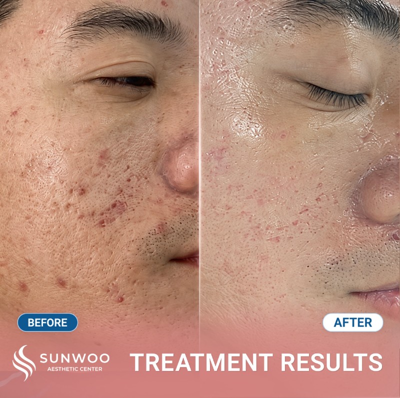 Scar before and after