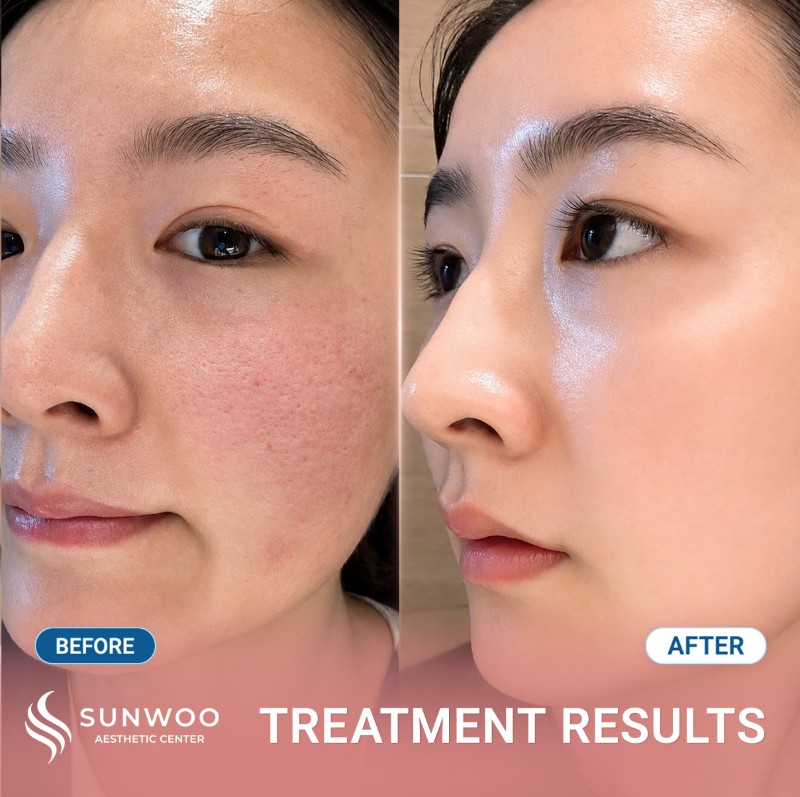 Scar before and after
