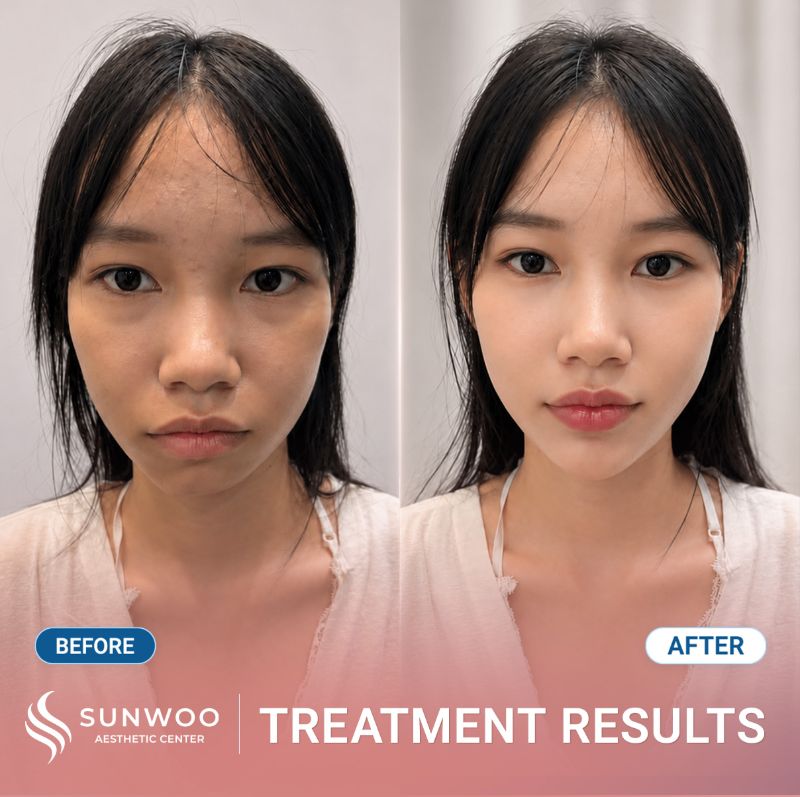 Filler before and after at Sunwoo