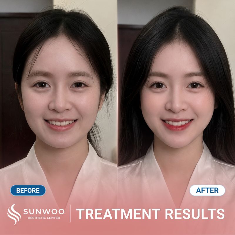 Filler before and after at Sunwoo