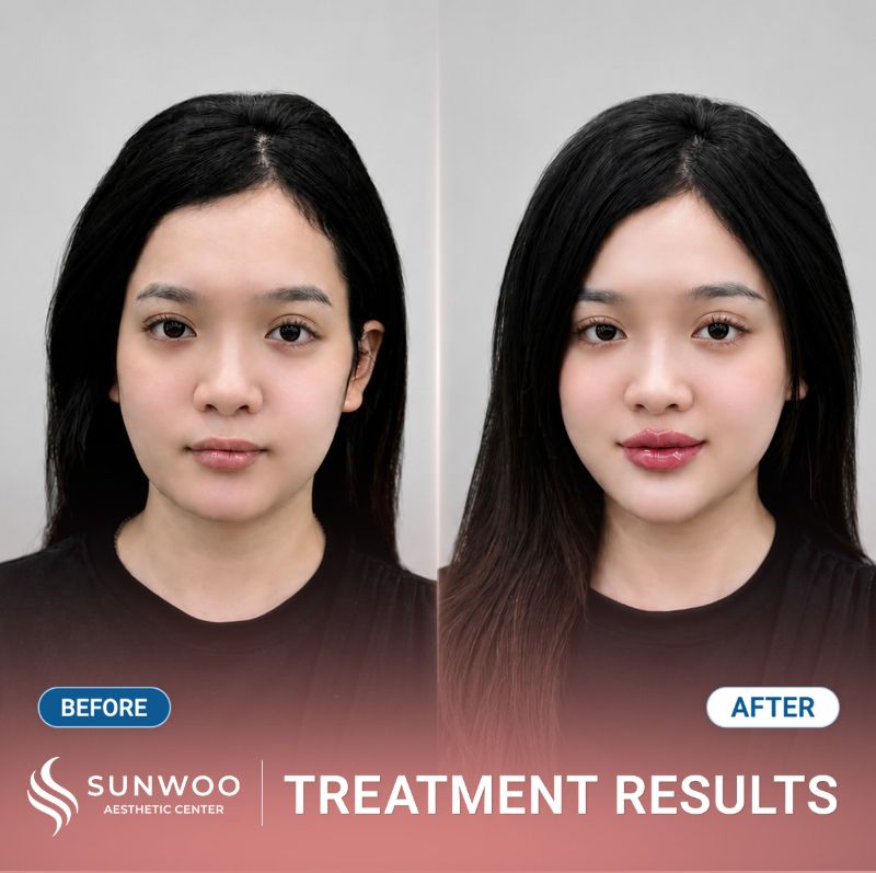 Filler before and after at Sunwoo