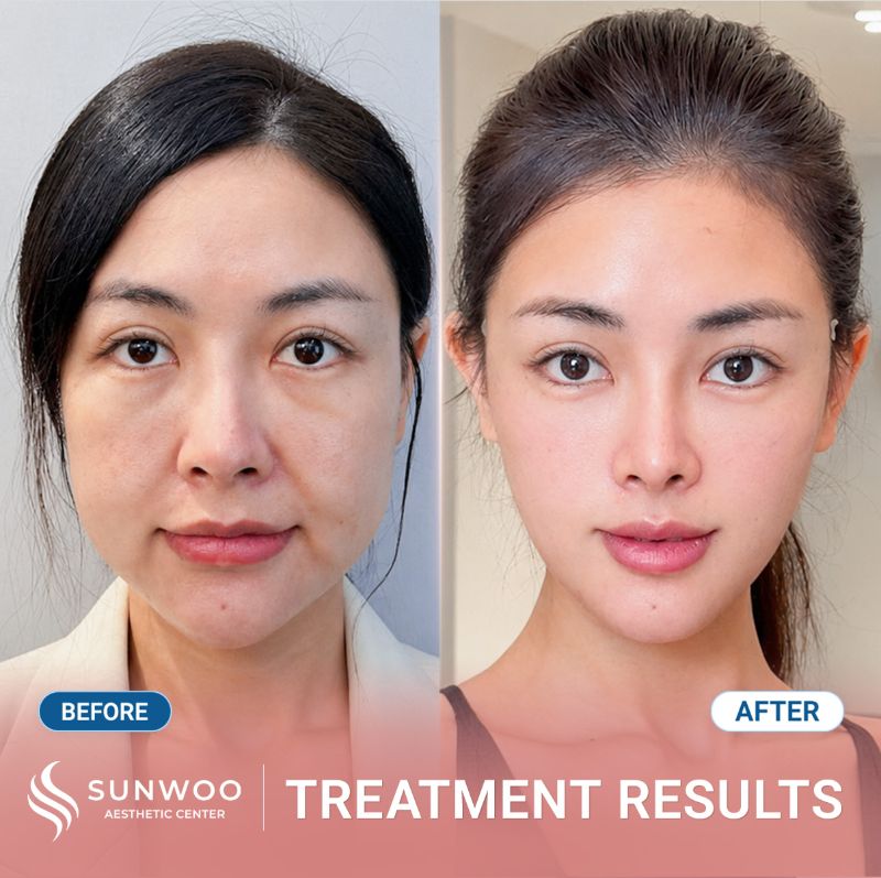 Xline Thread Lift before and after at Sunwoo